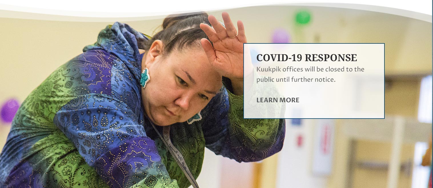 Photo of Alaska Native Woman and Response to COVID-19 Message