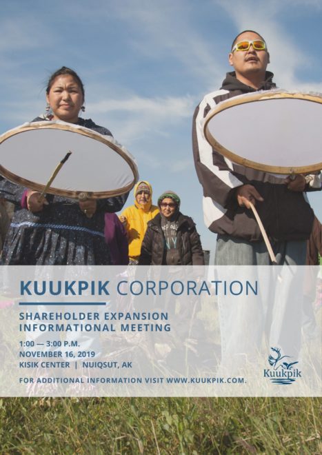 Alaska Native Drummers in Field with Blue Sky