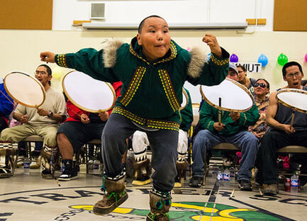 Dancer with Drummers