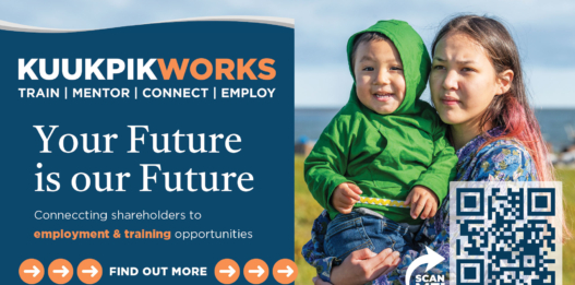 Kuukpik Works Train Mentor Connect Employ with QR code